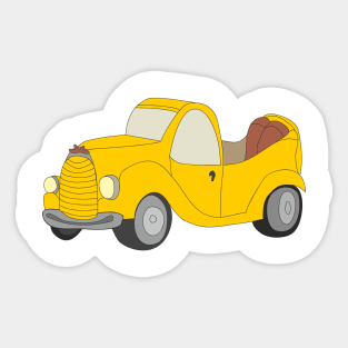 Yellow car Sticker